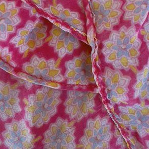 Juicy Couture Pink Floral Silk Maxi Dress with Spaghetti Straps